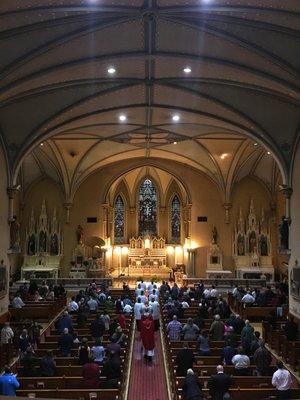 View from the Choir Loft during the 2019 Good Friday Liturgy, one of the holiest and most beautiful times of the year at Saint Martin's.