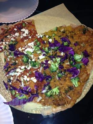 Ethiopian style pizza. Such a healthy yet satisfying meal. It's big enough for 2 people