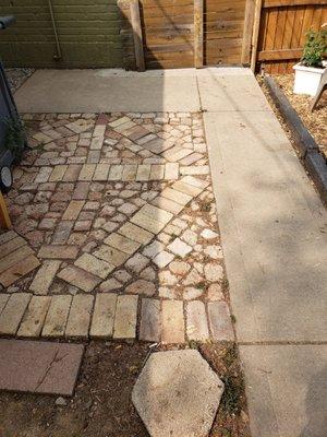 Custom patio brickwork