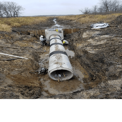 DNR Frog Lake Water Control Structures project during construction