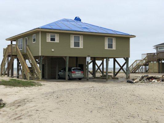 Our roof before the replacement was completed.