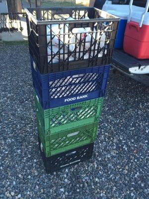 Crates are organized and labeled so you know it's your meat and not mixed up!