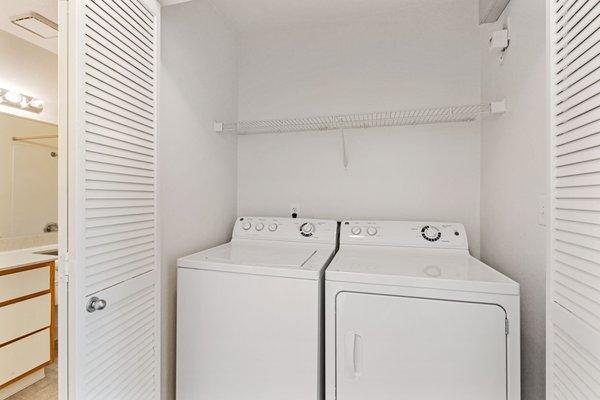 washer and dryer in every unit