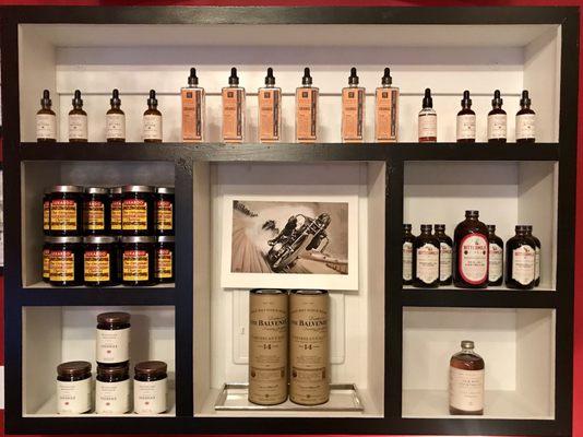 An apothecary of bar mixers and essentials