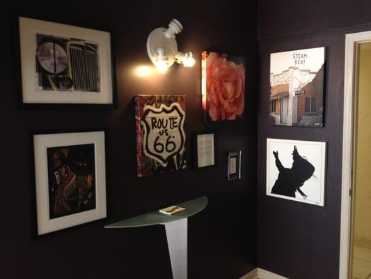 Gallery area showcases different local artists