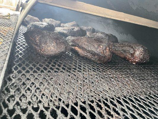 Mid way through the brisket cook.