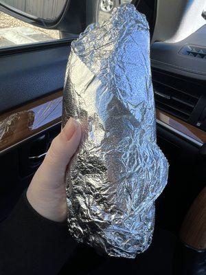 Decent sized burrito