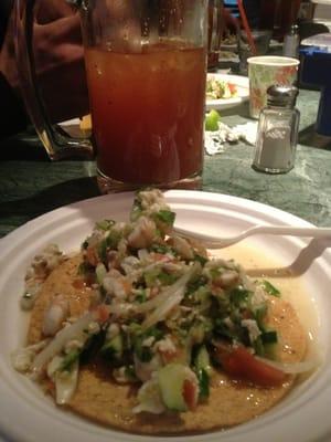 Ceviche y michelada