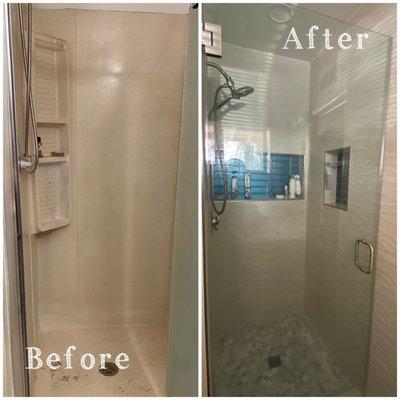 Old Shower & New Shower