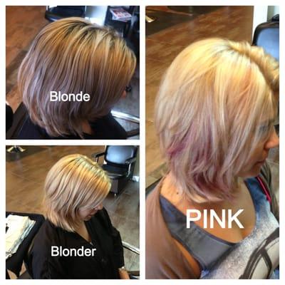 Love my blonde hair with hints of pink. Thanks Wakina