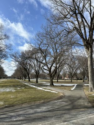 Outside walking paths