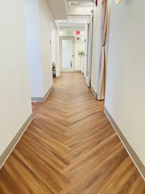 Hallway to treatment rooms.