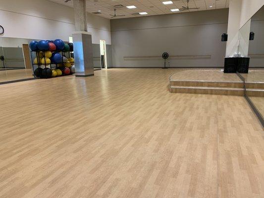 Group fitness classroom