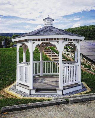 This is our Gazebo where we practice our Fear Free Examinations for those pets who prefer to stay outdoors!