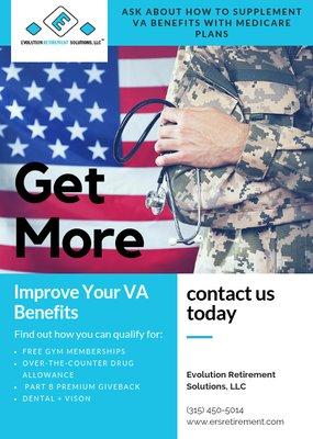 Did you know that your VA benefits can be combined with Medicare and provide more coverage!