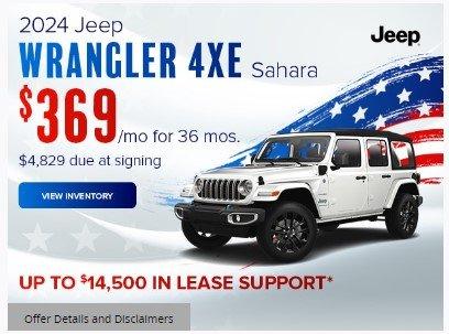 Offer valid on 05/08/2024 through 05/31/2024

$369/mo for 36 mos.

Details
$4,829 due at signing

*Visit Dealer for details*