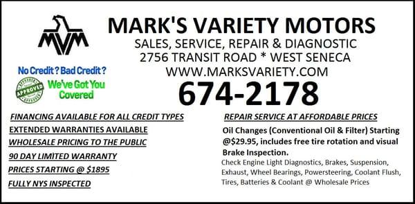 Marks Variety Motors