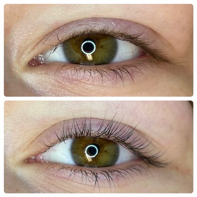 Lash lift before& after.