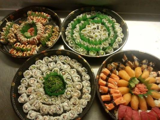 Sushi trays for the upcoming holidays