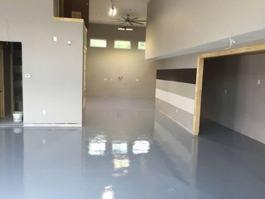 Professional epoxy concrete coating