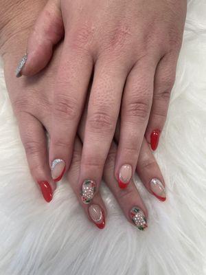 Christmas nails by Emma!