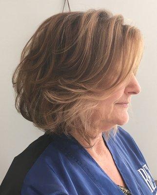 Haircut and color by Jennifer Breña