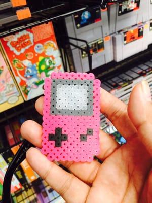 Game boy perler bead key chain