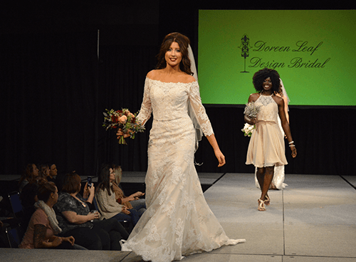 See the latest fashion trends on the runway in Bridal Gowns, Bridesmaids, Mothers-of, tuxedos, and flowergirl at the Bridal Shows.