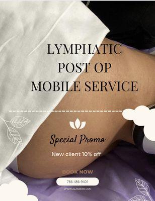 Lymphatic drainage post surgery treatment