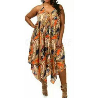 Plus Size Orange Maxi Dress XL XXL and XXXL Online Only www.javahsfashioncafe.com