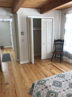 Wood flooring stained and installed