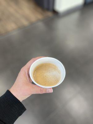 My vanilla latte from their fancy coffee machine in the lounge area