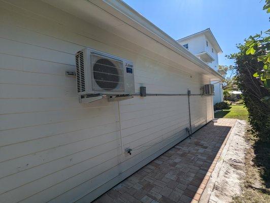 Installation of 2 Mitsubishi Ductless Mini-Split Systems.