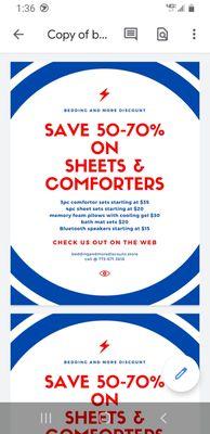 Why pay more, shop bedding and more discount.