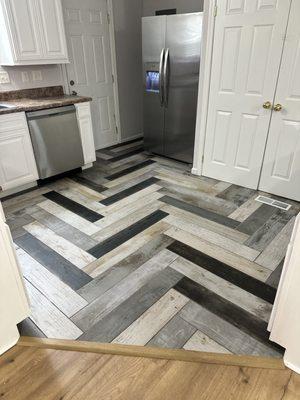 Tile flooring installation