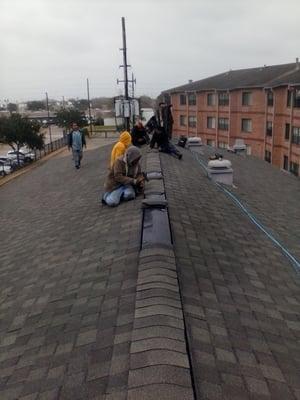 Lifetime Weatheredwood Shingles and Ridge Vent Installed