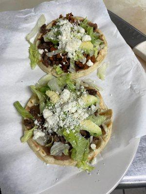 Sopes de pastor y fajita