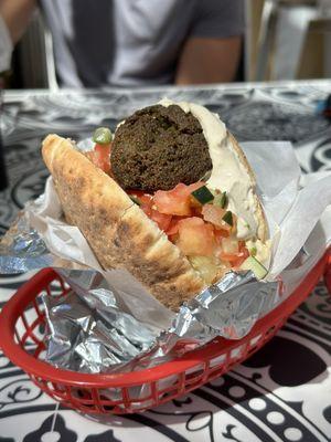 Falafel with Israeli salad