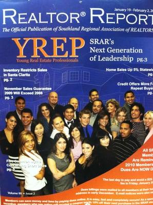 On the front page of Realtor Report for Southland Association of Realtors.