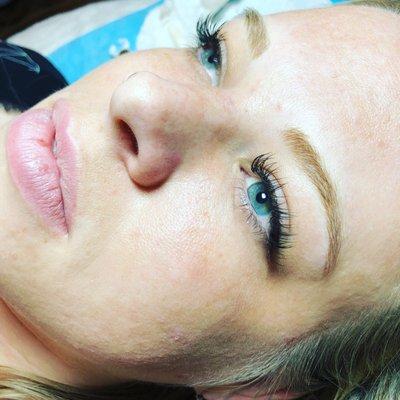 Classic lashes and Microblading