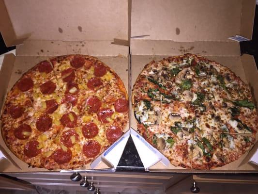 They came back. Much better Dominos! The other pies go back to your store