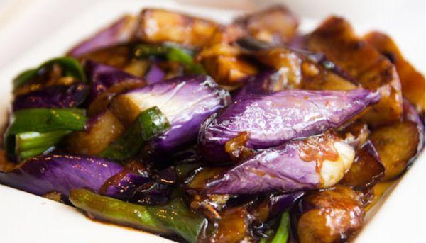 Eggplant with brown sauce