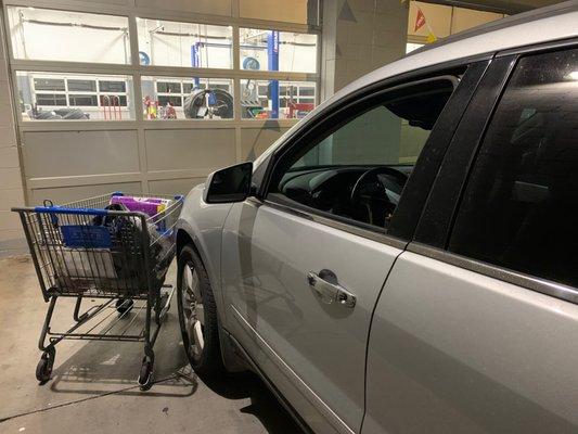 After paying for the work then continuing to grocery shop for an hour after they closed, I found they'd left my car window down!