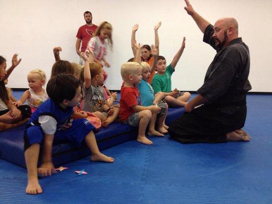 Although we do NOT concentrate on teaching children younger than 7 or 8...John Sensei is very good with ALL ages.