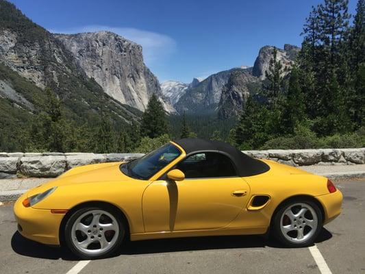 Incredible attention to detail, just as good as the factory. German top with glass window on 2001 Porsche Boxster