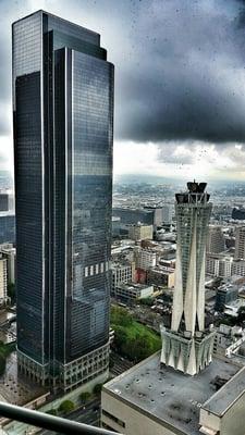 40th Floor view on a rainy day