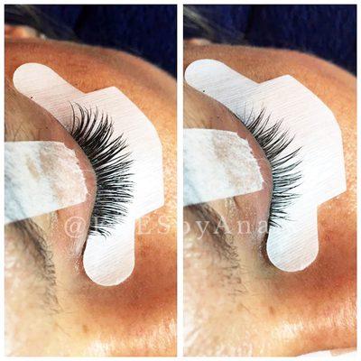 Beautiful natural eyelash extensions