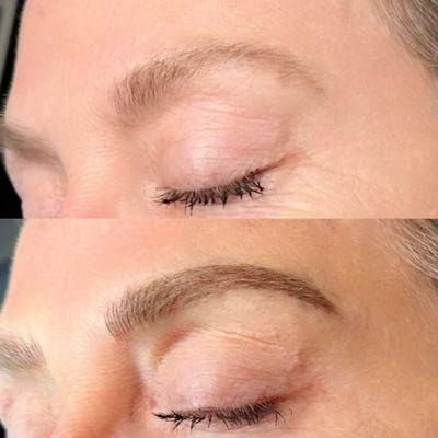 Microblading before and after