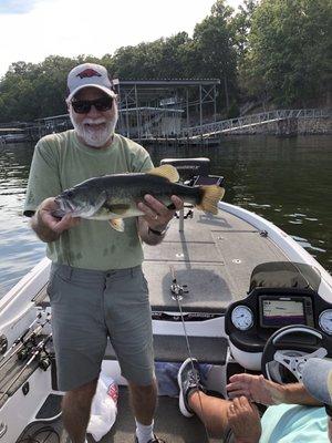 Capt Al fishing with Big Ed