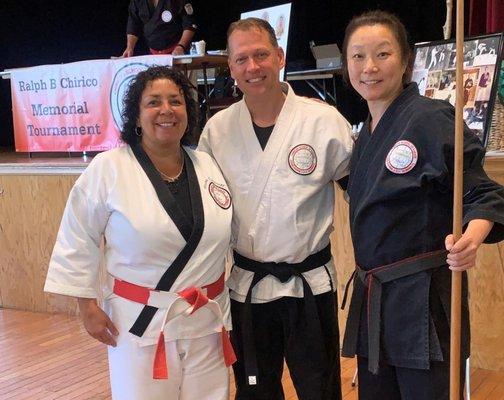 a few of our black belts participating in a recent championship.